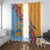 Anguilla Window Curtain Coat Of Arms With Zenaida Dove