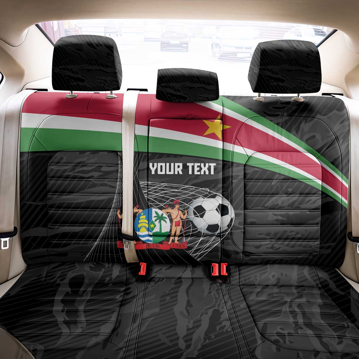 Custom Suriname Football 2026 Back Car Seat Cover Come On Natio