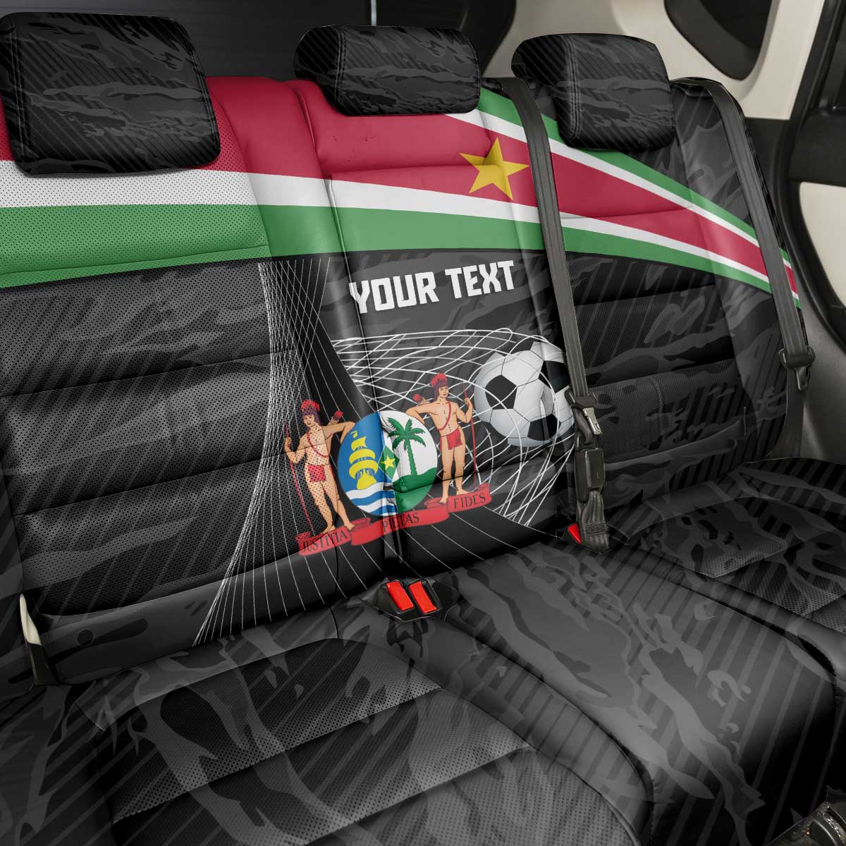 Custom Suriname Football 2026 Back Car Seat Cover Come On Natio