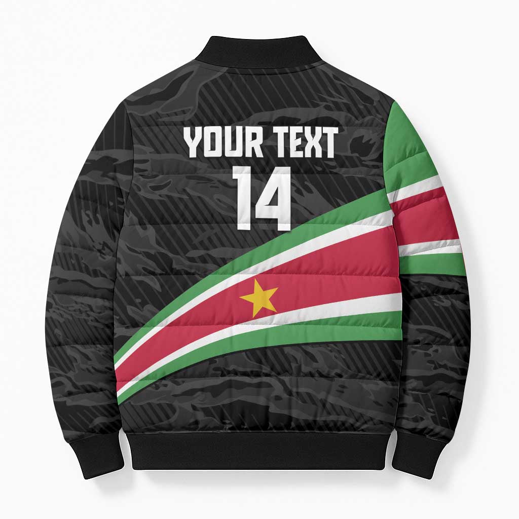 Custom Suriname Football 2026 Bomber Puffer Jacket Come On Natio
