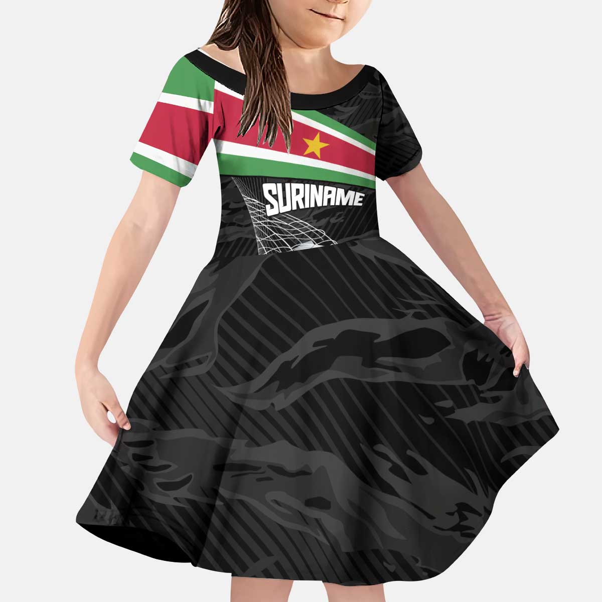 Custom Suriname Football 2026 Kid Short Sleeve Dress Come On Natio