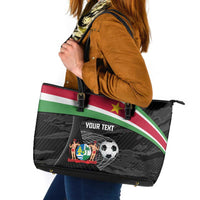 Custom Suriname Football 2026 Leather Tote Bag Come On Natio