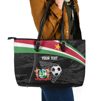 Custom Suriname Football 2026 Leather Tote Bag Come On Natio