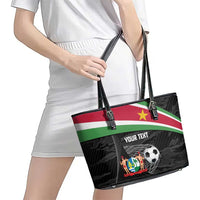Custom Suriname Football 2026 Leather Tote Bag Come On Natio