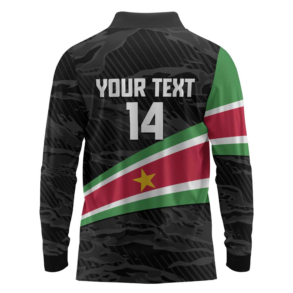 Custom Suriname Football 2026 Long Sleeve Polo Shirt Come On Natio