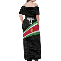 Custom Suriname Football 2026 Off Shoulder Maxi Dress Come On Natio
