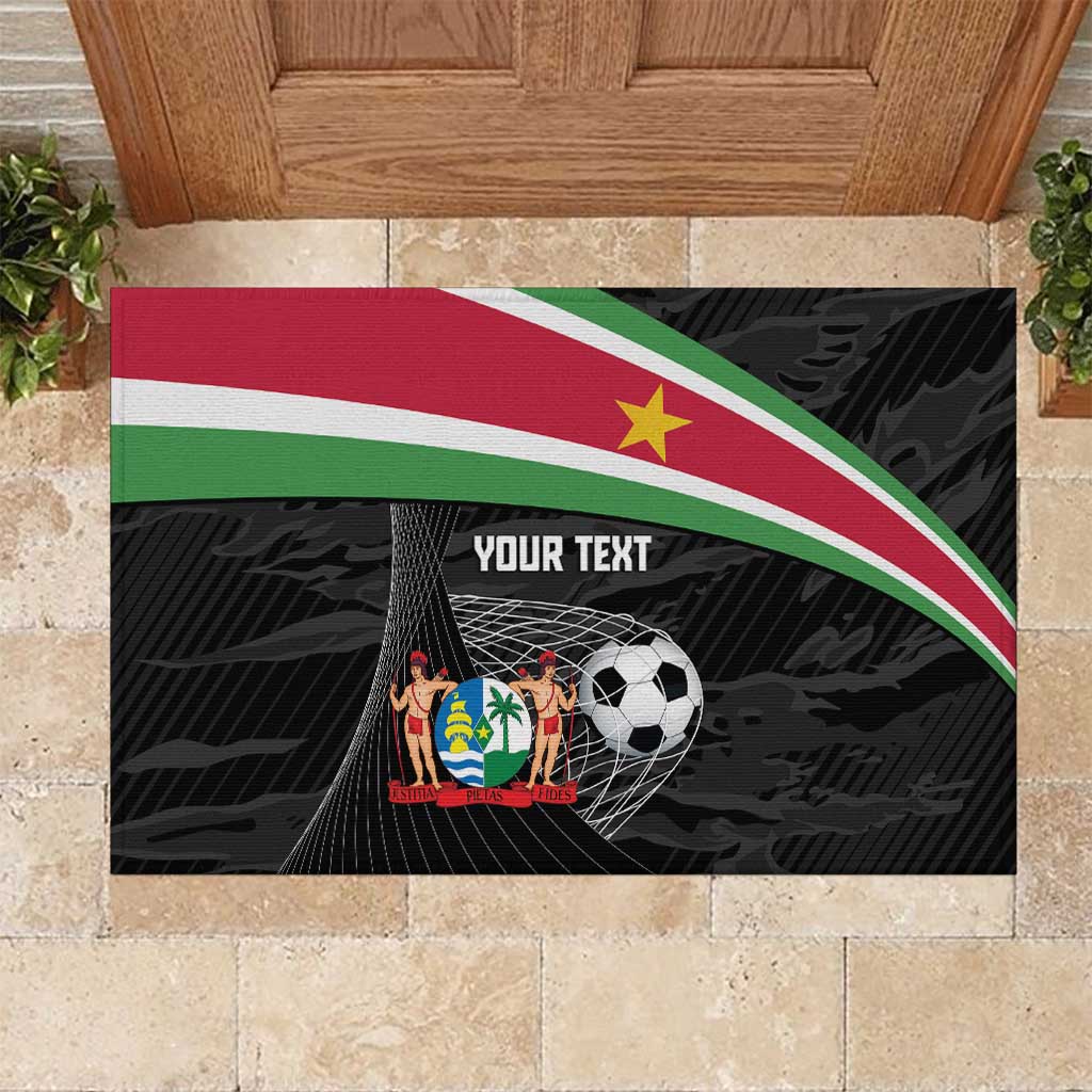 Custom Suriname Football 2026 Rubber Doormat Come On Natio