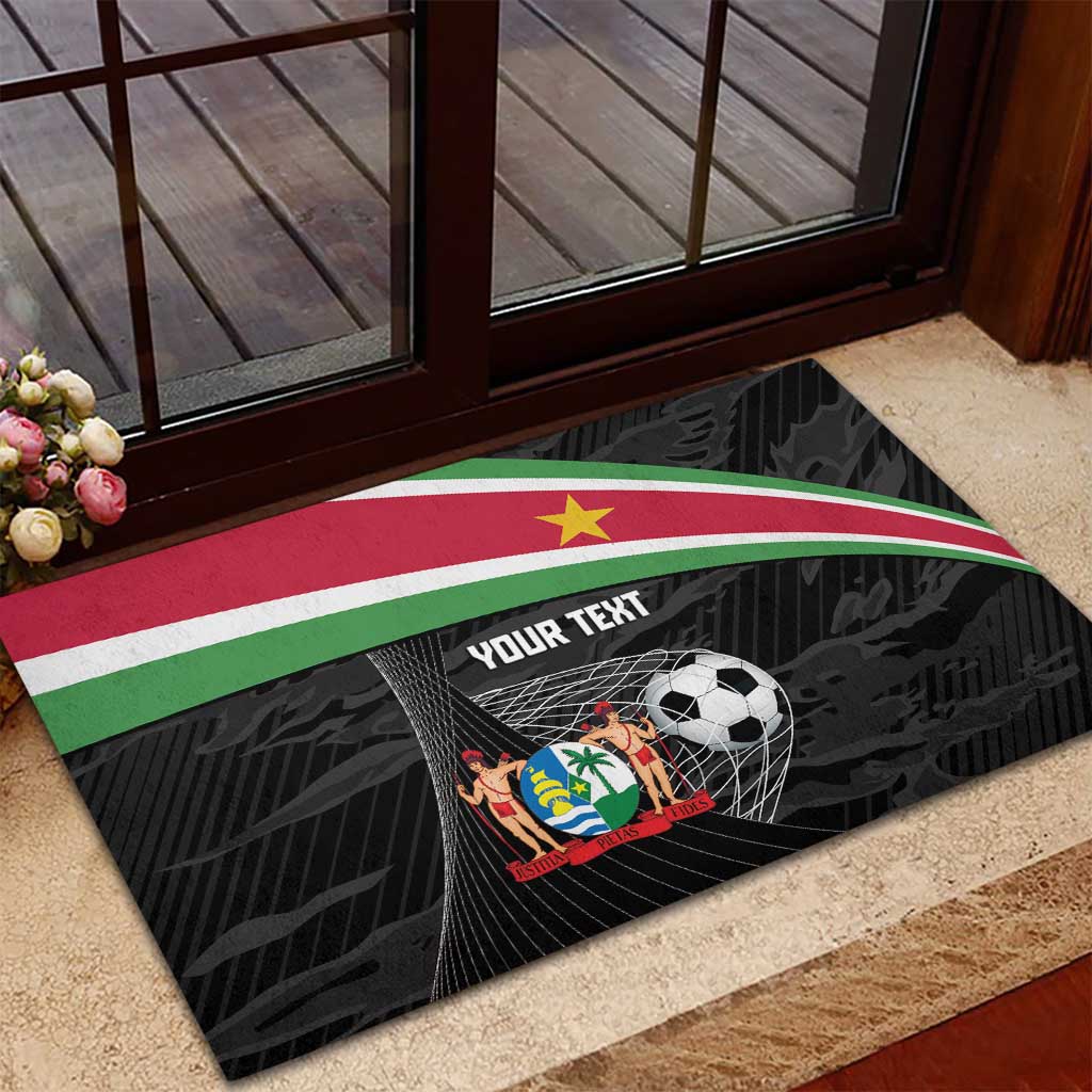 Custom Suriname Football 2026 Rubber Doormat Come On Natio