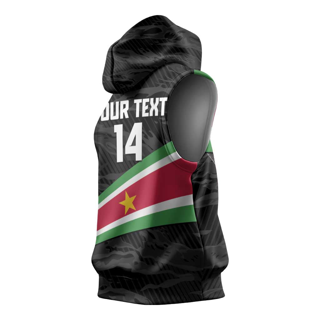 Custom Suriname Football 2026 Sleeveless Hoodie Come On Natio