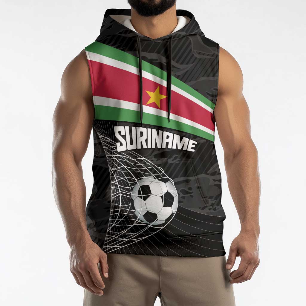 Custom Suriname Football 2026 Sleeveless Hoodie Come On Natio