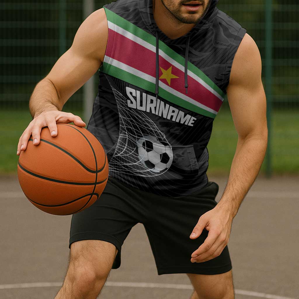 Custom Suriname Football 2026 Sleeveless Hoodie Come On Natio