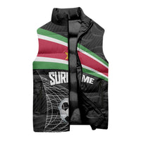 Custom Suriname Football 2026 Sleeveless Puffer Jacket Come On Natio