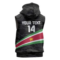 Custom Suriname Football 2026 Sleeveless Zip Hoodie Come On Natio