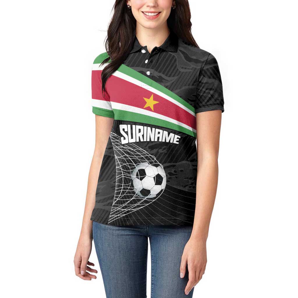 Custom Suriname Football 2026 Women Polo Shirt Come On Natio