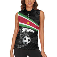 Custom Suriname Football 2026 Women Sleeveless Polo Shirt Come On Natio