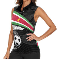 Custom Suriname Football 2026 Women Sleeveless Polo Shirt Come On Natio