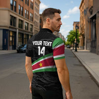 Custom Suriname Football 2026 Zipper Polo Shirt Come On Natio