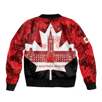 Canada Day Bomber Jacket 2024 Canadian Maple Leaf Pattern - Wonder Print Shop