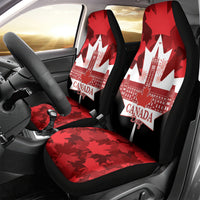 Canada Day Car Seat Cover 2024 Canadian Maple Leaf Pattern - Wonder Print Shop