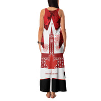 Canada Day Family Matching Tank Maxi Dress and Hawaiian Shirt 2024 Canadian Maple Leaf Pattern - Wonder Print Shop