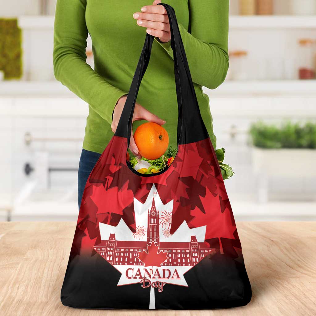 Canada Day Grocery Bag 2024 Canadian Maple Leaf Pattern