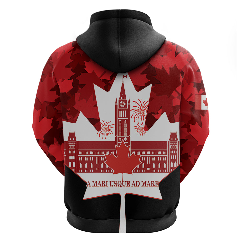 Canada Day Hoodie 2024 Canadian Maple Leaf Pattern - Wonder Print Shop