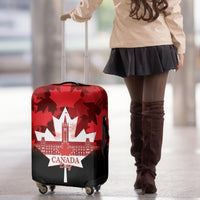 Canada Day Luggage Cover 2024 Canadian Maple Leaf Pattern - Wonder Print Shop