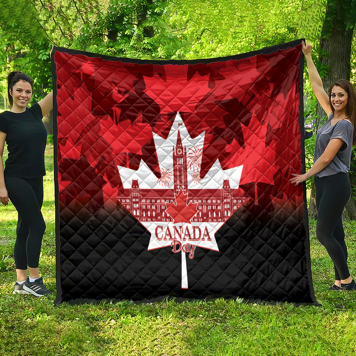 Canada Day Quilt 2024 Canadian Maple Leaf Pattern - Wonder Print Shop