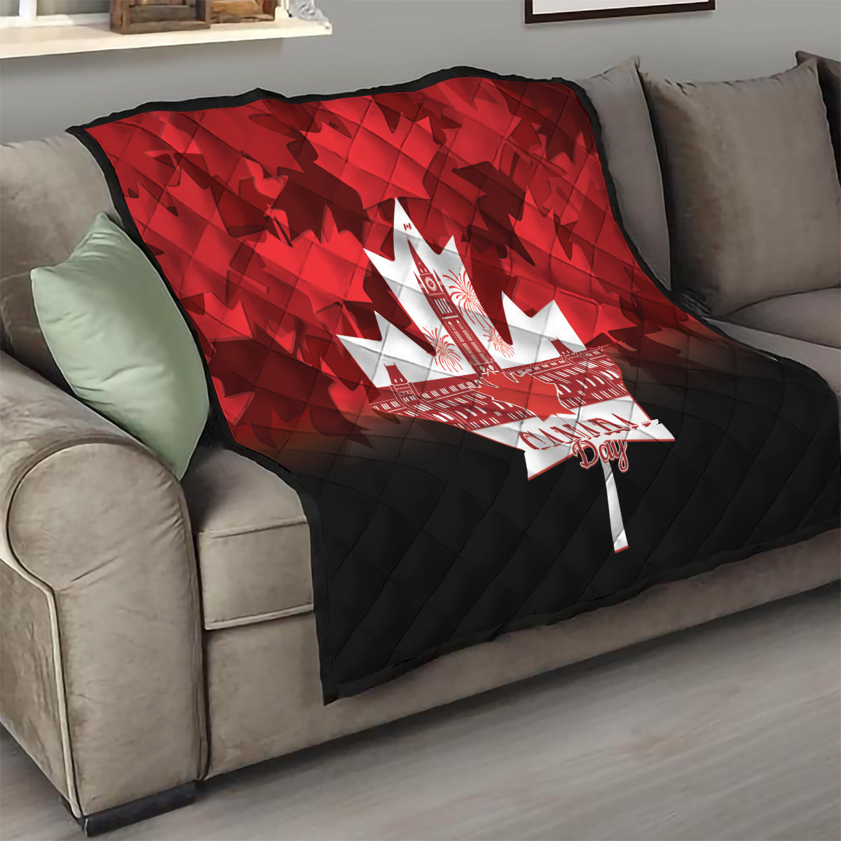 Canada Day Quilt 2024 Canadian Maple Leaf Pattern - Wonder Print Shop