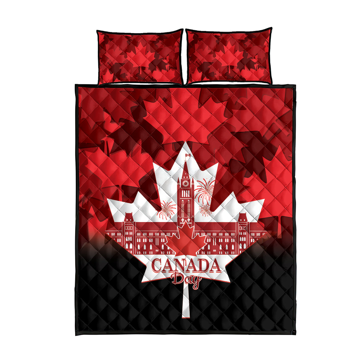 Canada Day Quilt Bed Set 2024 Canadian Maple Leaf Pattern - Wonder Print Shop