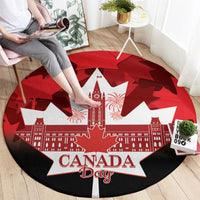Canada Day Round Carpet 2024 Canadian Maple Leaf Pattern