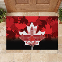 Canada Day Rubber Doormat 2024 Canadian Maple Leaf Pattern - Wonder Print Shop