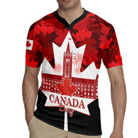 Canada Day Rugby Jersey 2024 Canadian Maple Leaf Pattern - Wonder Print Shop