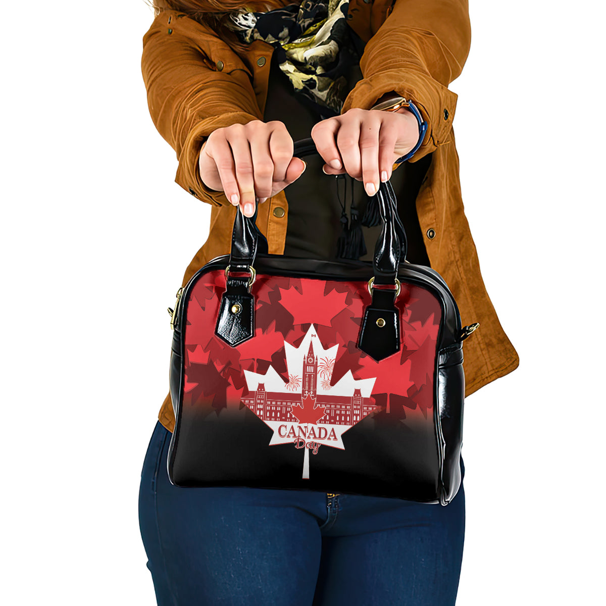 Canada Day Shoulder Handbag 2024 Canadian Maple Leaf Pattern