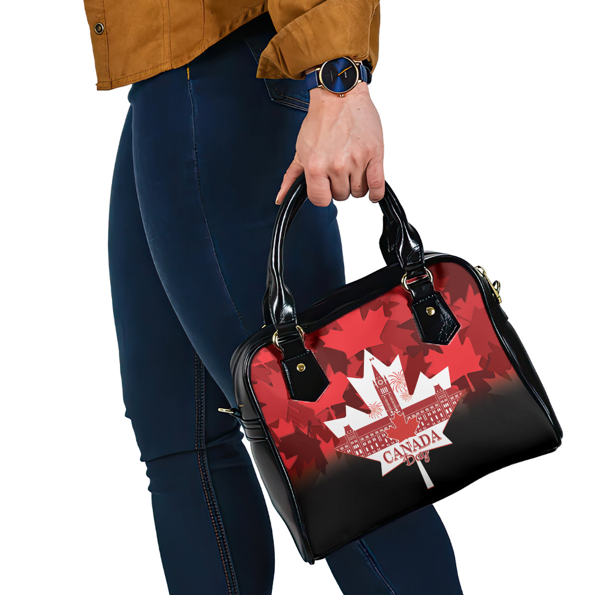 Canada Day Shoulder Handbag 2024 Canadian Maple Leaf Pattern