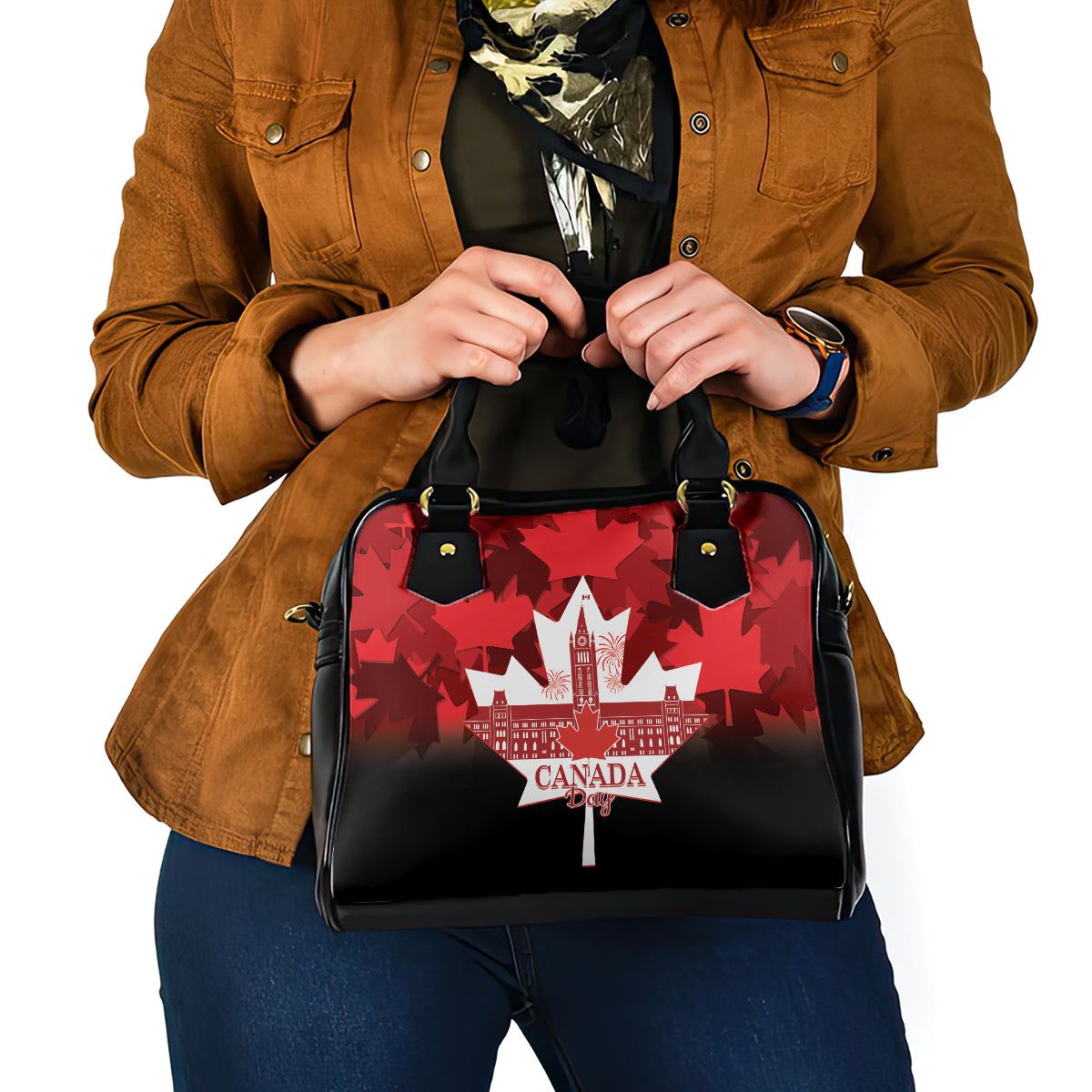 Canada Day Shoulder Handbag 2024 Canadian Maple Leaf Pattern