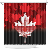 Canada Day Shower Curtain 2024 Canadian Maple Leaf Pattern