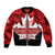 Canada Day Sleeve Zip Bomber Jacket 2024 Canadian Maple Leaf Pattern - Wonder Print Shop