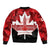 Canada Day Sleeve Zip Bomber Jacket 2024 Canadian Maple Leaf Pattern - Wonder Print Shop
