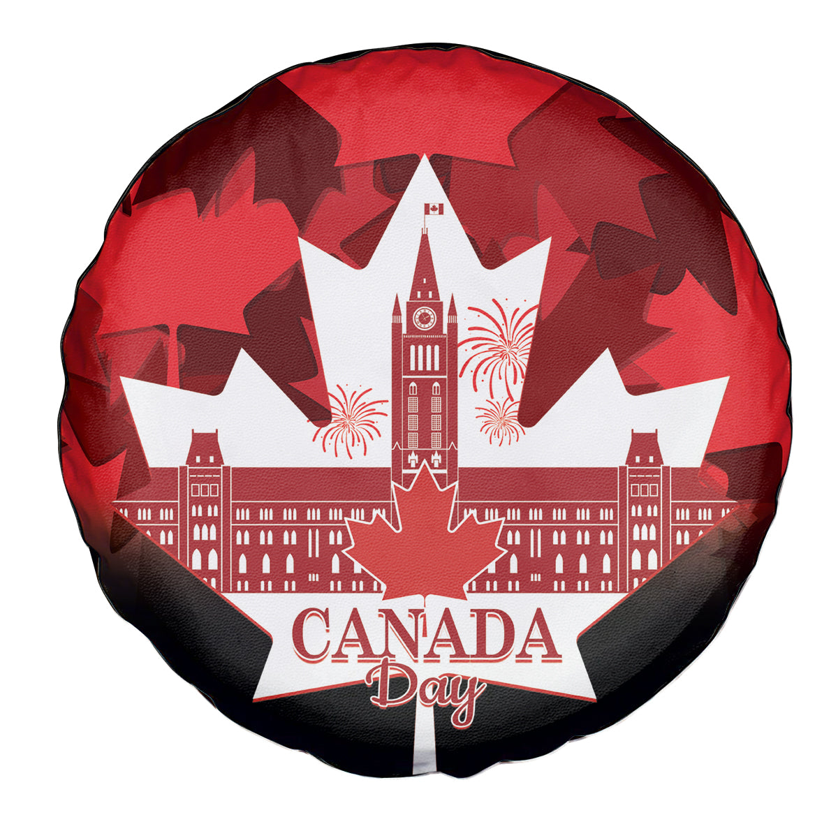 Canada Day Spare Tire Cover 2024 Canadian Maple Leaf Pattern - Wonder Print Shop