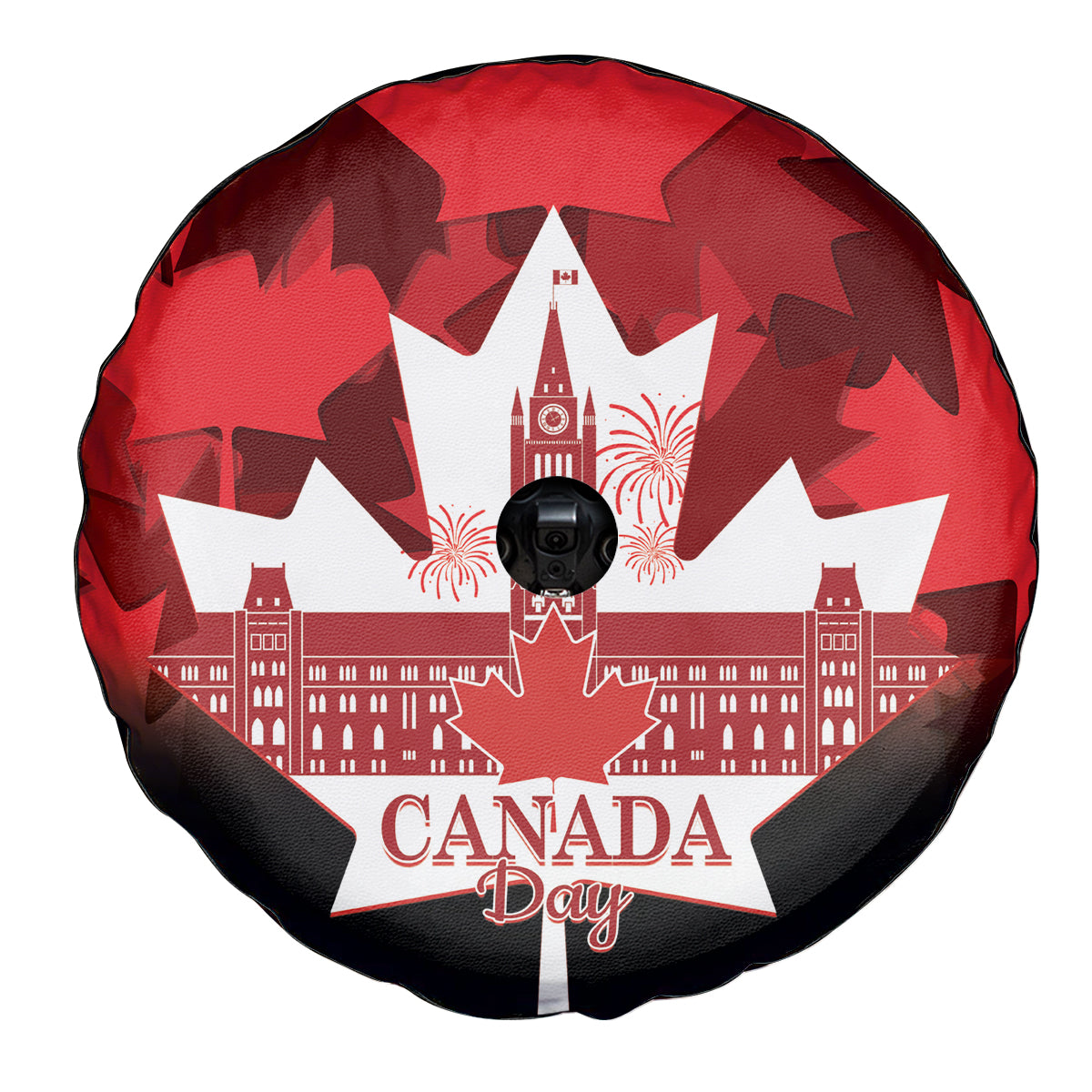 Canada Day Spare Tire Cover 2024 Canadian Maple Leaf Pattern - Wonder Print Shop