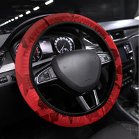 Canada Day Steering Wheel Cover 2024 Canadian Maple Leaf Pattern - Wonder Print Shop