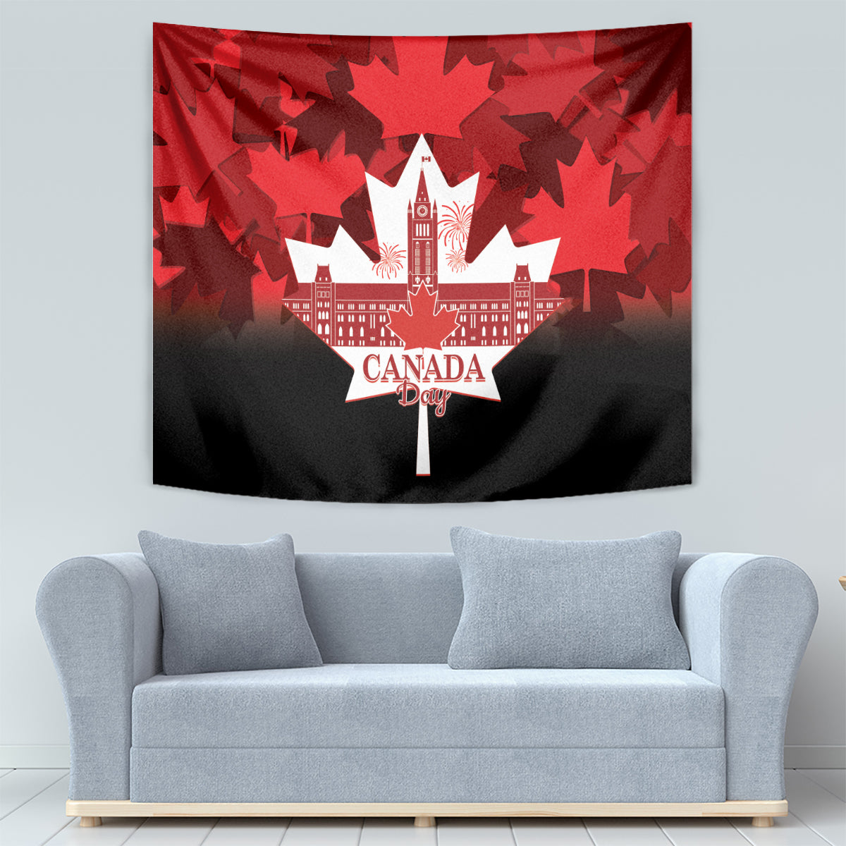 Canada Day Tapestry 2024 Canadian Maple Leaf Pattern - Wonder Print Shop