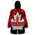 Canada Day Wearable Blanket Hoodie 2024 Canadian Maple Leaf Pattern