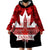 Canada Day Wearable Blanket Hoodie 2024 Canadian Maple Leaf Pattern - Wonder Print Shop