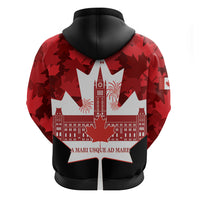 Canada Day Zip Hoodie 2024 Canadian Maple Leaf Pattern - Wonder Print Shop