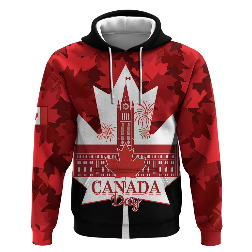 Canada Day Zip Hoodie 2024 Canadian Maple Leaf Pattern - Wonder Print Shop
