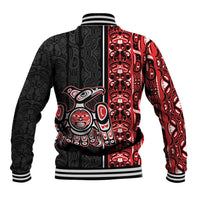 Canada Indigenous Peoples' Day Baseball Jacket Canadian Raven Haida Pattern