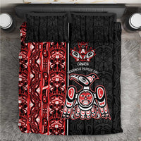 Canada Indigenous Peoples' Day Bedding Set Canadian Raven Haida Pattern