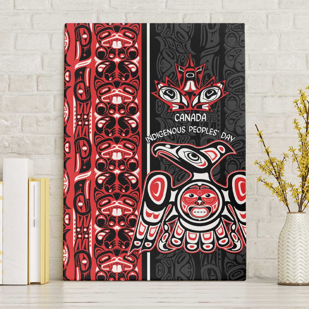 Canada Indigenous Peoples' Day Canvas Wall Art Canadian Raven Haida Pattern